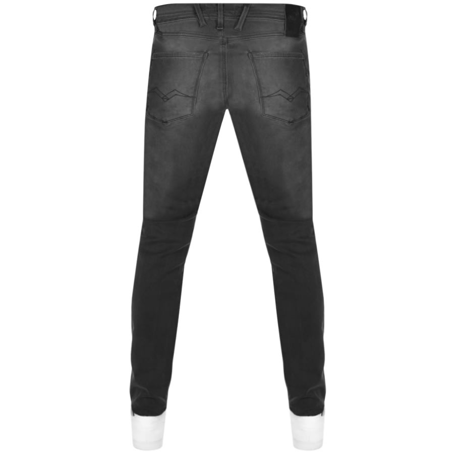 Alternative Image for ProductReplay Anbass Slim Fit Hyperflex Jeans Black2